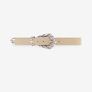 NWT IRO Beige Tan Suede Belt with Silver Accents